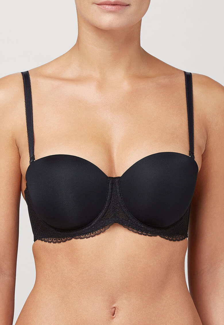 Set de sutiene balconette negru si alb - 2 piese